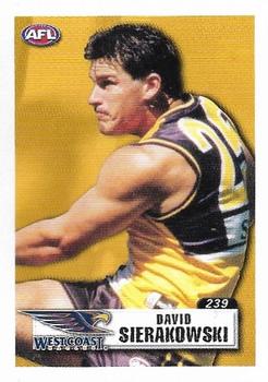 2001 ESP AFL Team & Player Stickers #239 David Sierakowski Front